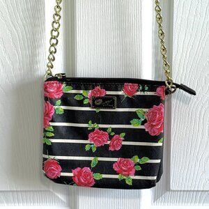 Luv Betsey by Betsy Johnson Floral Stripe Crossbody Bag
